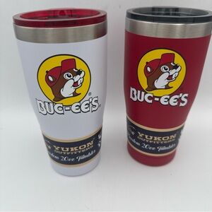 2 Buc-ee's Buccees Freedom Tumbler Yukon Outfitters Red and White 20 Oz New